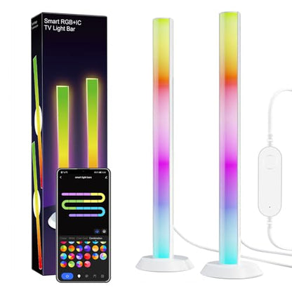 Smart LED Light Bar, TV Backlight Ambient Lighting, Compatible with Alexa, RGB Light Bar for Room with 16 Million Colors, Music Sync Gaming Lights APP Control, Desk Lamp LED Lights for TV, PC, Party