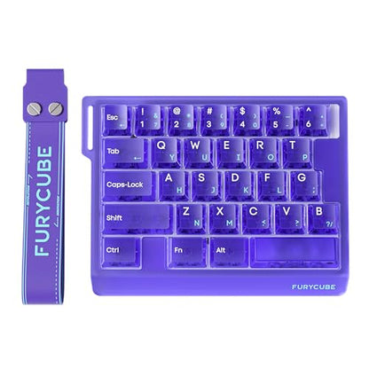 FKZ M30HE Rapid Trigger Gaming Keyboard,Hall Effect Magnetic Switch One Handed Hot Swap RGB Wired Mechanical Keyboard Adjustable Actuation 8K Hz Polling Rate Macro Keypad for E-Sports Gamer (Purple) - color: Purple