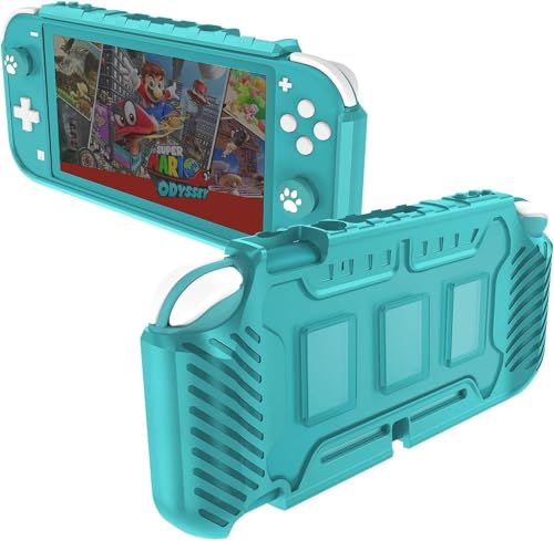 Protective Case for Switch Lite 2019, with Thumb Grip Caps | Only Fits Switch Lite 2019 (5.5"), Not for Switch 2 (2025 Release, 7.9"), No Screen Srotector Included, Green - color: Turquoise