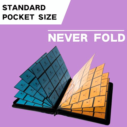 1000+ Pockets Trading Card Binder, 16-Pocket Card Ablum Compatible with MTG,Sports Cards & Other Standard Size Trading Cards (Light Purple) - color: Light Purple