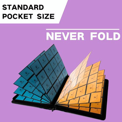 1000+ Pockets Trading Card Binder, 16-Pocket Card Ablum Compatible with MTG,Sports Cards & Other Standard Size Trading Cards (Light Purple) - color: Light Purple
