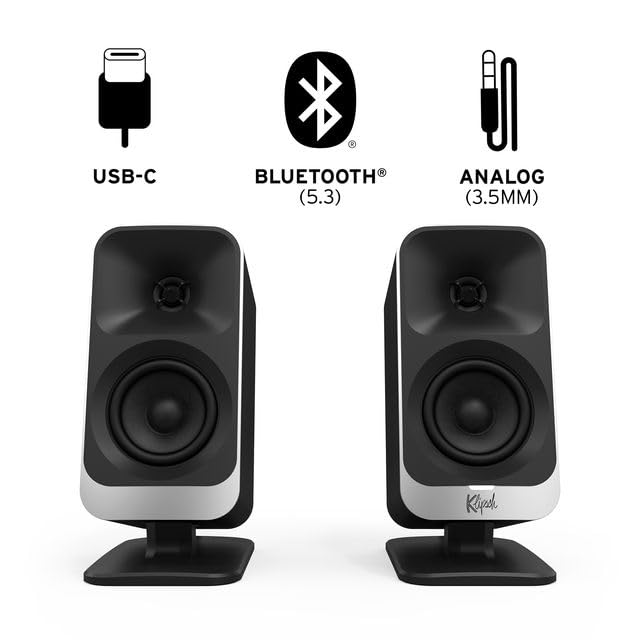 Klipsch ProMedia Lumina 2.1 컴퓨터 게이밍 시스템, 서브 우퍼 및 RGB 조명 효과 내장