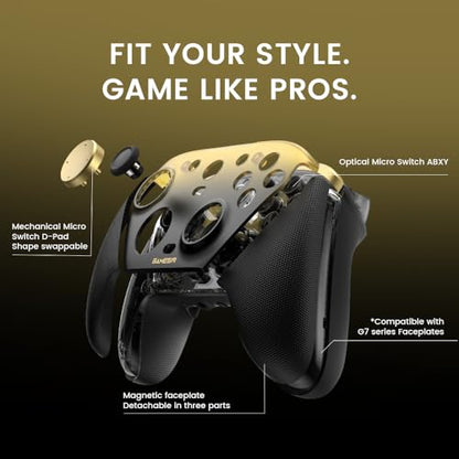 GameSir G7 Pro Wired Controller for Xbox Series X|S, Xbox One, Wireless Gamepad for PC&Android with TMR Sticks, Hall Effect Analog Triggers, 1000Hz Polling Rate, 3.5mm Audio Jack - Golden - color: Golden