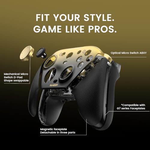 GameSir G7 Pro Wired Controller for Xbox Series X|S, Xbox One, Wireless Gamepad for PC&Android with TMR Sticks, Hall Effect Analog Triggers, 1000Hz Polling Rate, 3.5mm Audio Jack - Golden - color: Golden