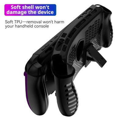 TEHAOUU TPU Protective Case, Compatible with MSI Claw 8 EX AI+ Handheld Game Console, Built-In Kickstand Cover, Game Console Shell for Desktop & Portable Gaming