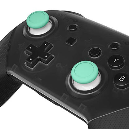 eXtremeRate Mint Green & White Dual-color Replacement 3D Joystick Thumbsticks, Analog Thumb Sticks with Cross Screwdriver for Nintendo Switch Pro Controller - color: White & Mint Green