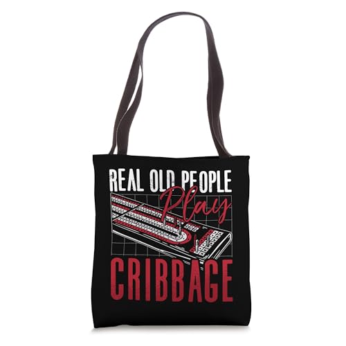 Real Old People Play Cribbage Loves Board Game Crib Cribbage Tote Bag