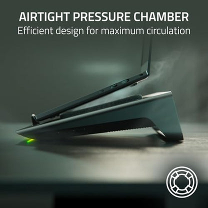 Razer Laptop Cooling Pad Adaptive Smart, Intelligent Fan Control | Airtight Pressure Chamber, Fits Most Laptops & Macbooks 14" to 18", Preset & Custom Fan Curves, 3 Port USB Type A, Chroma RGB