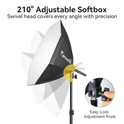Softbox Lighting Kit 20"x20" with Remote Control, Photography Lighting Kit with Adjustable LED Light, 3000K-7500K Studio Lights for Product Photography, YouTube, Video Recording - size: 20"x20" 1PK