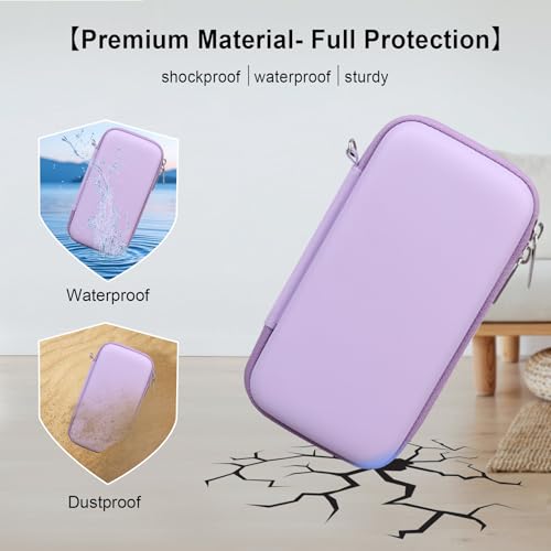 Elonbo Carrying Case for TaddToy/WELLST·G/Beijue/FAMILY POCKET/CCTU/X- JOYKIDS/GREENCREEK/Beico/KAVOYI/GuaiyeyeAP/TEBIYOU Handheld Game Console, Portable Electronic Gaming Player Bag, Purple - color: Purple