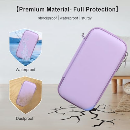 Elonbo Carrying Case for TaddToy/WELLST·G/Beijue/FAMILY POCKET/CCTU/X- JOYKIDS/GREENCREEK/Beico/KAVOYI/GuaiyeyeAP/TEBIYOU Handheld Game Console, Portable Electronic Gaming Player Bag, Purple - color: Purple