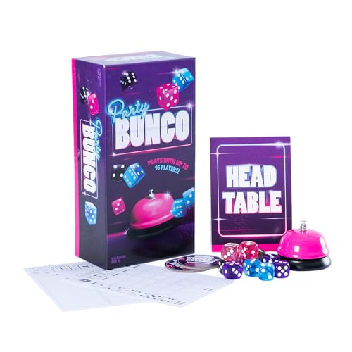 Endless Games Bunco Dice Party Game – Classic Fast-Paced Game for 2-16 Players | Ages 14+ | Includes Dice, Score Pad, and Accessories