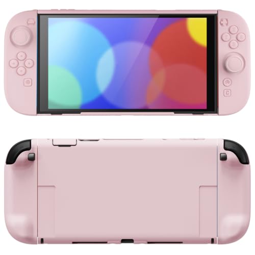 PlayVital Hard Case for Nintendo Switch 2 with Extra Stand & Thumb Grip Caps | Split Design, Dockable Protective Full-Body Shell Cover for Nintendo Switch 2 | Solid Color Series, Cherry Blossoms Pink - color: Cherry Blossoms Pink