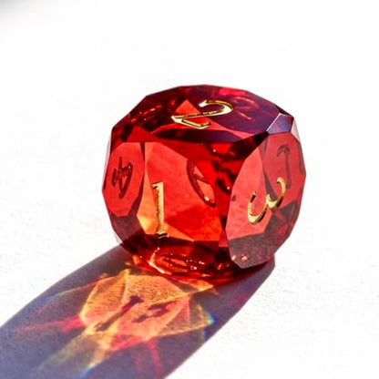 Multifaceted Resin DND Dice Set 7 PCS Polyhedral Role Playing Dice for Dungeons & Dragons, Pathfinder, RPG and Tabletop Games(RED) - color: Multifaceted -Red