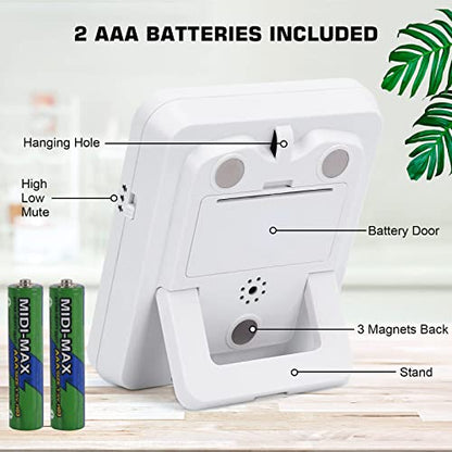 Samshow Digital Kitchen Timer, 3 Channels | Count UP/Down Timer, Large Display, Triple Timer, Magnetic Stopwatch, Adjustable Volume, Loud Alarm, Battery Included - color: 318 White