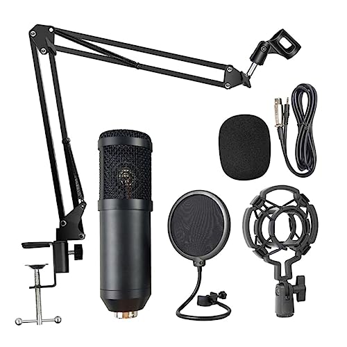 USB Streaming Microphone Cardioid Condenser Microphone for Recording Gaming Podcasting Broadcasting and Home Studio with Volume Control Knob for Pc and Laptop Use
