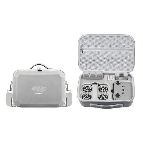 Carrying Case for DJI Neo RC N3/N2 Remote Controller, Portable Shoulder Bag | Case for DJI Neo Drone, Fly More Combo, battery,charger plug and Accessories (PU Leather Case Only)