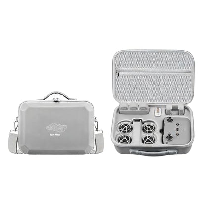 Carrying Case for DJI Neo RC N3/N2 Remote Controller, Portable Shoulder Bag | Case for DJI Neo Drone, Fly More Combo, battery,charger plug and Accessories (PU Leather Case Only)