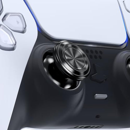 eXtremeRate Custom Black Metal Thumbsticks for PS5 Controller, Replacement Aluminum Analog Stick Joystick for PS4 Controller - color: Black