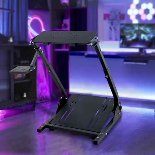 Migoda G920 Racing Steering Wheel Stand Shifter Mount fit,Folding Wheel Stand, Height Adjustable Steering Wheal Stand Compatible with G25,G27,G29,G920 Gaming NOT Included Racing Wheel
