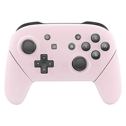 eXtremeRate Cherry Blossoms Pink Faceplate Backplate Handles for Nintendo Switch Pro Controller, DIY Replacement Hand Grip Housing Shell Cover for Nintendo Switch Pro - Controller NOT Included - color: Cherry Blossoms Pink