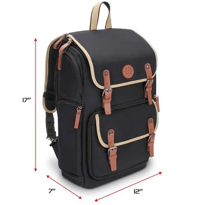 ENHANCE Designer Edition TCG Backpack - MTG Deck Bag Card Binder Space, TCG Deck Box Storage, MTG Playmat Holder - Card Storage Compatible with Magic the Gathering, Pokemon, Lorcana (Canvas Black) - color: Canvas Black