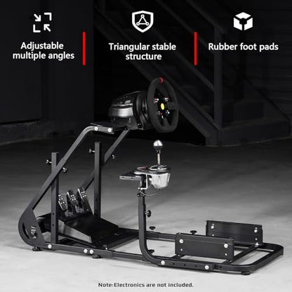 Dardoo Racing Simulator Cockpit Mountable Monitor Mount Fit for Logitech G923 G29 GPRO,for Thrustmaster T300RS GT T248,Adjustable Steering Wheel Stand,Not Included Wheel,Pedal, Handbrake and Seat