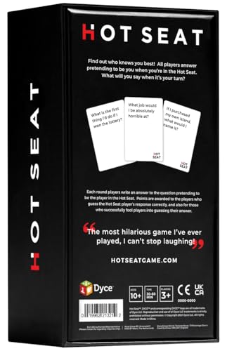 HOT SEAT Party Game - The Family Card Game That's All About You - for Kids,Teens, College Students, Adults + Families - Perfect Christmas White Elephant Gifts, Stocking Stuffers + Board Games Night