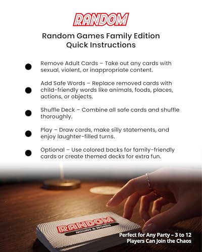 Random Word Board Games for Adults – Fun Family Spinner Party Group Game | Spin, Funny Challenges & Laugh, Creative Wordplay Cards, 2-8 Players, Sharp Thinking, Humor & Strategy for Friends Game Night