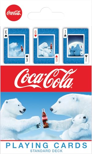 Masterpieces Coca-Cola Polar Bear Playing Cards - 54 Collectible Card Deck - Ages 4+ - style: Coca-Cola Polar Bear