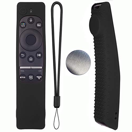 Silicone Protecitve Case Cover for Samsung Smart TV Remote Control BN59 Series, with Magnet Anti-Lost Shockproof Soft Anti Slip Shockproof Remote Control Skin Sleeve Protector (Black) - color: Black