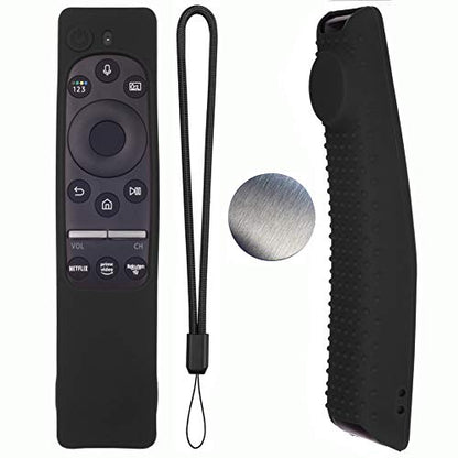 Silicone Protecitve Case Cover for Samsung Smart TV Remote Control BN59 Series, with Magnet Anti-Lost Shockproof Soft Anti Slip Shockproof Remote Control Skin Sleeve Protector (Black) - color: Black
