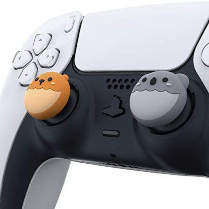 PlayVital Cute Thumb Grip Caps for ps5/ps5 Edge Controller, Joystick Caps for Switch 2 Pro/Switch Pro, Thumbstick Cover for Xbox Series X/S, Elite Series 2, Xbox One - Brown Bear & Koala - color: Brown Bear & Koala
