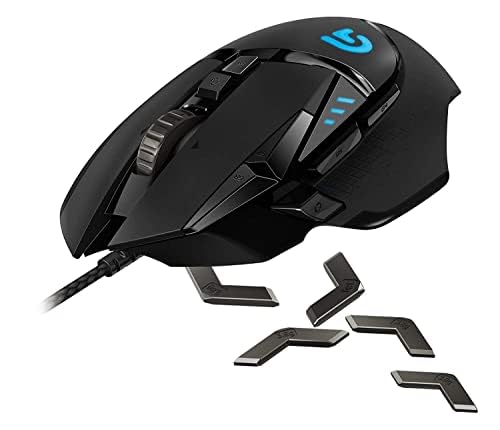 logitech G G502 Proteus Spectrum RGB Tunable Gaming Mouse, 12,000 DPI On-The-Fly DPI Shifting, Personalized Weight and Balance Tuning with (5) 3.6g Weights, 11 Programmable Buttons