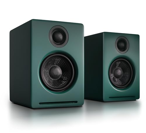 Audioengine A2+ Wireless Computer Speakers – Bluetooth Desktop Speakers | with 24-Bit DAC for PC, Mac, Gaming and Music - Green - color: Matte Green, style: Desktop