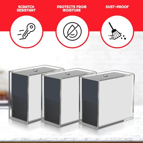 EVORETRO ETB Acrylic Case Protector for Pokemon, Sliding-Lid Design | 4 Pack | 4.0mm Thick | UV-Resistant & Acid-Free | Stackable | Clear | Scratch-Resistant | Not for Booster Box, UPC, SPC - style: ETB Lid (4)