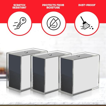 EVORETRO ETB Acrylic Case Protector for Pokemon, Sliding-Lid Design | 4 Pack | 4.0mm Thick | UV-Resistant & Acid-Free | Stackable | Clear | Scratch-Resistant | Not for Booster Box, UPC, SPC - style: ETB Lid (4)