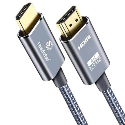 LEADSTAR HDMI Cable 4K 3 ft / 1m, High Speed HDMI 2.0 Cord Braided | 4K@60Hz, Ultra HD, 2160p, ARC, HDR, 3D, HDCP 2.2 | for Xbox, PS5, TV, Laptop, Monitor - size: 3 ft