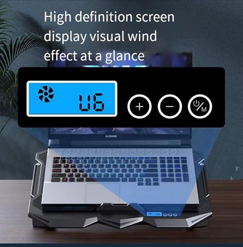 Laptop Cooling pad for Asus ROG Zephyrus G14 Gaming laptops, Laptop Cooler with 4 Fans, LCD Display Screen, 4 Height, 2 USB-A Port Laptop Stand