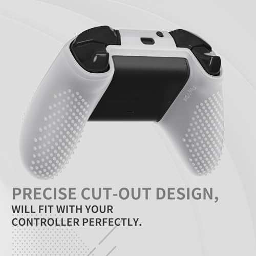 eXtremeRate PlayVital Soft Anti-Slip Glow in Dark - Green Silicone Controller Cover Skins and Black Thumb Grips Caps Protective Case for Xbox One X S Controller - color: Glow in Dark - Green