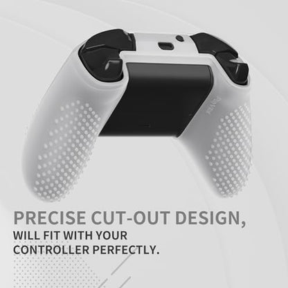 eXtremeRate PlayVital Soft Anti-Slip Glow in Dark - Green Silicone Controller Cover Skins and Black Thumb Grips Caps Protective Case for Xbox One X S Controller - color: Glow in Dark - Green