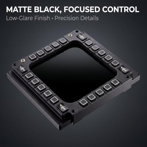 Flight Simulator Controls Panel 8 Inch Screen Lcd Light Desktop Cockpit Instrument Controller 28-Key Compatible Pc,Usb Plug Play For Beginner Home Enthusiasts Aviation Hobby Virtual Practice