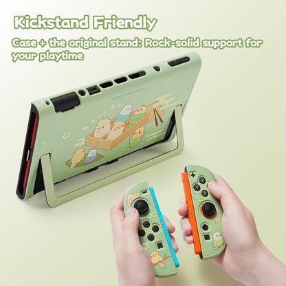 GeekShare Protective Case Compatible with Switch 2, PC Slim Dockable Skin Cover for Switch 2 Console and Game Console - Little Parrots - color: Little Parrots