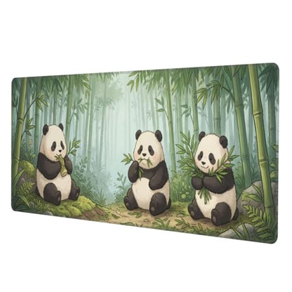 Panda Gaming Mouse Pad XL - 31.5x11.8 in Extended Large Mousepad with Stitched Edges, Breathable Desk Pad for Keyboard & Mouse - color: 14