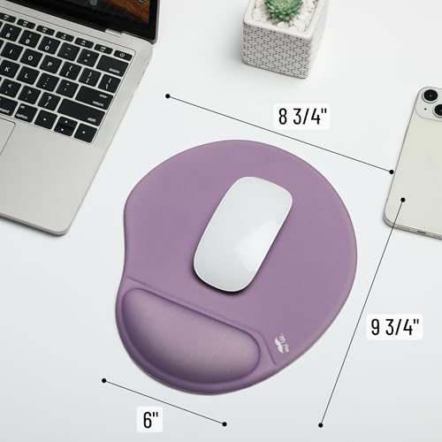 Mr. Pen- Ergonomic Mouse Pad with Wrist Rest | Purple Breathable Fabric with Memory Foam Cushion, Non-Slip Rubber Base, Gel Mouse Pad with Wrist Support - color: Purple