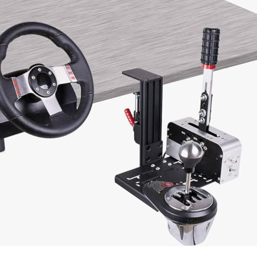 PC USB Simulator Shifter Clamp, Racing Shifter Handbrake Kit for G Driving Force Universal Mount with Quick Release Clamp