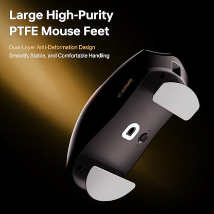 ATK Blazing Sky X1 V2 Ultimate Wireless Gaming Mouse, PAW3950 Ultra Sensor, DPI up to 42,000, 54g Lightweight, 8K Polling, 800 Hr Battery Life, All-New Nano Coating, Dual-Mode 2.4G/Wired - White - color: White, style: Ultimate