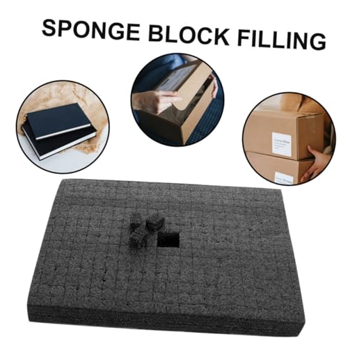 Black Grid Foam Cube Pad 500x300x30mm, Pluckable Foam Insert Sheet for Tool Box, Shipping Packaging, and Game Case Protection Cushion