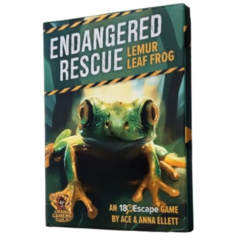 Endangered Rescue: Lemur Leaf Frog by Grand Gamers Guild | Ages 13+ | 1-4 Players | Portable Escape Room Card Game for Groups | Conservation-Themed Puzzle Adventure