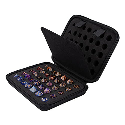 Aenllosi Hard Case for DND Dice Set 70 Polyhedron DiceSmall | EVA case construction, Custom-cut compartments, Cushioned interior, Case only